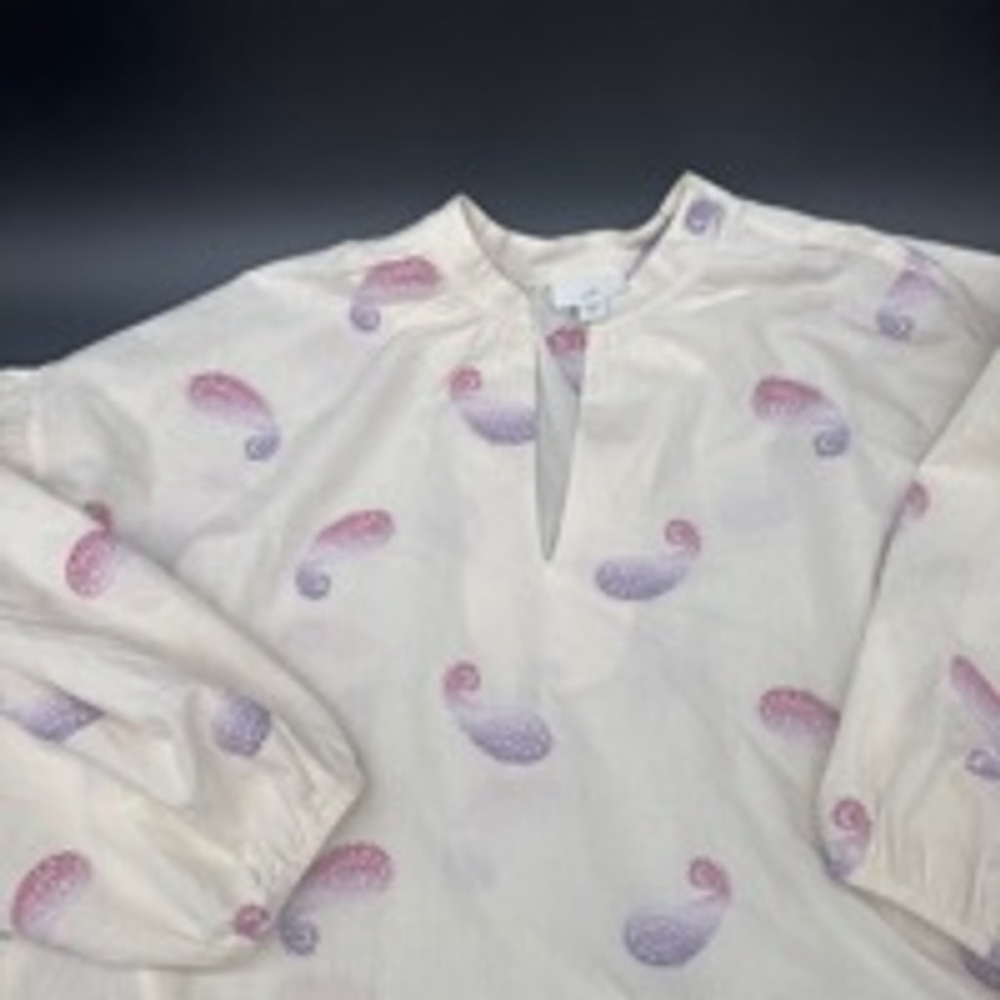 Women's J. Jill Blouse Size M Paisley - Picture 3 of 6